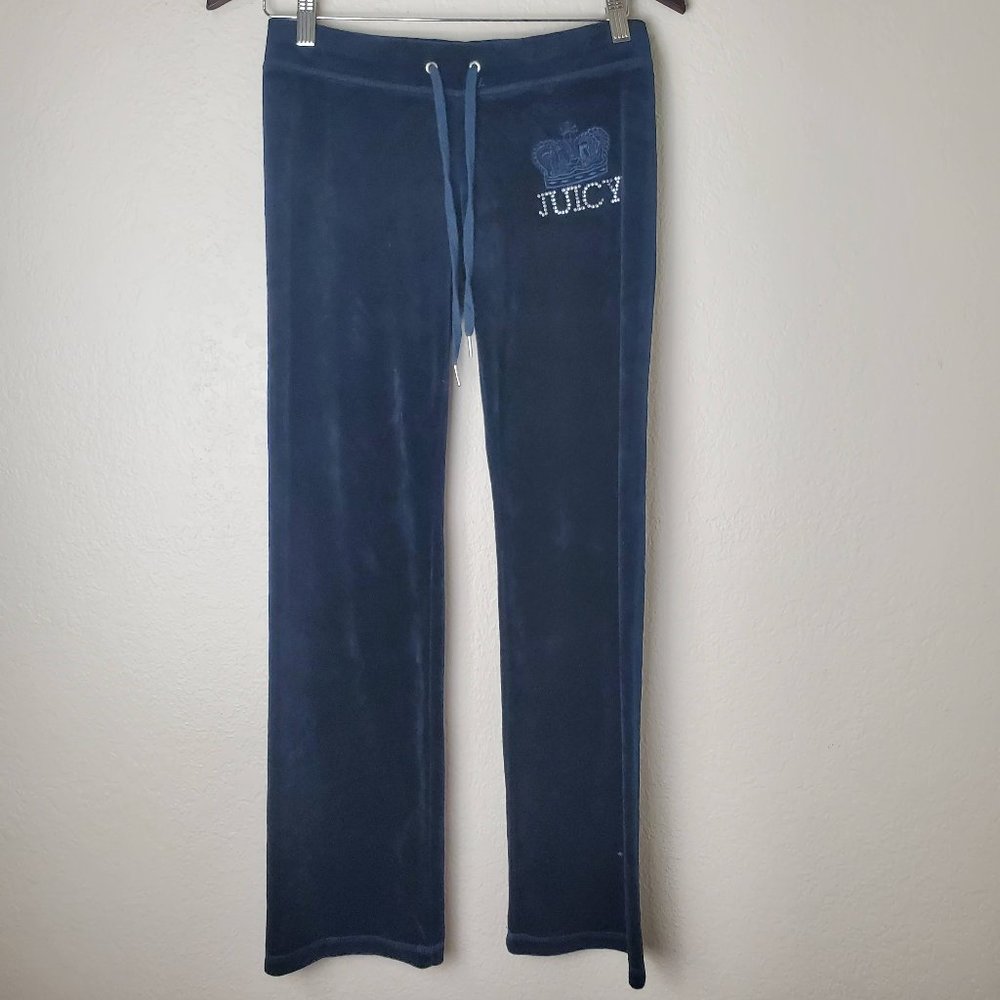 Juicy Couture Dark Blue Velour Sweat Pants
